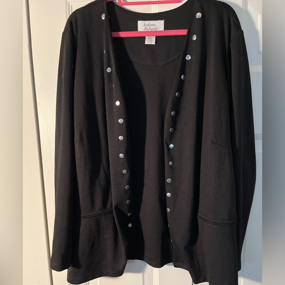 Anthony Richard’s Black Studded Cardigan